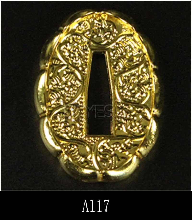 Сплав японские аксессуары для мечей Tsuba Красивая защита для катаны вакизаши Танто 3,2 см ширина(около хабаки) лезвие Al01-Al32