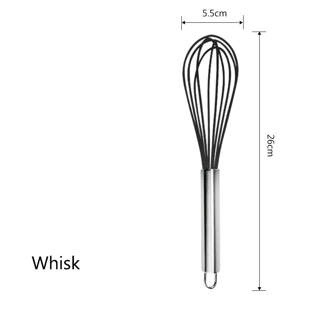 Whisk Силиконовая пищевая лопатка Тернер щетка для выпечки приспособление для взбивания яиц лопатка-скребок силиконовые кухонные принадлежности Инструменты для приготовления пищи - Цвет: Whisk