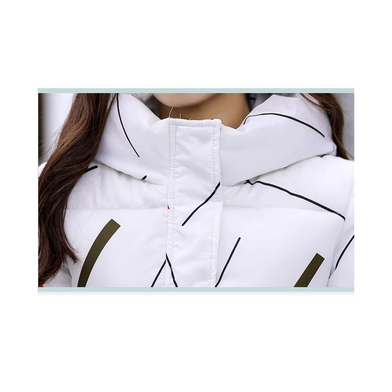 Зимнее длинное пальто парка женская с принтом теплое повседневное