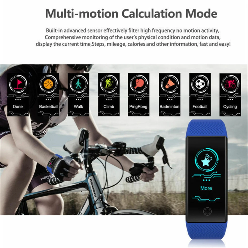 QW18 умные часы Bluetooth спортивный браслет цветной экран Смарт-браслет пульсометр