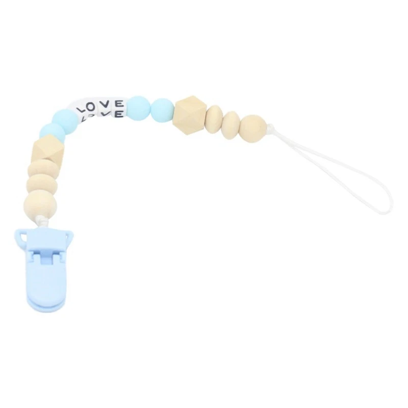 

Baby Pacifier Clip Chain Letter Beaded Silicone Baby Pacifier Clip Chain Nipple Leash Strap Pacifier Clips Soother Chain