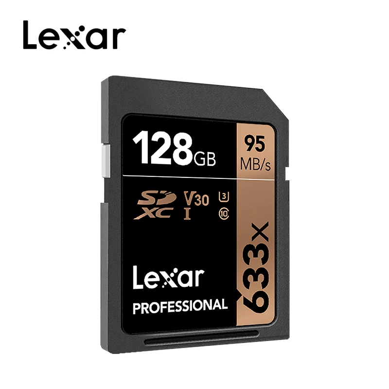 Оригинальный Lexar SD карты 633x32 Гб U1 SDHC 64 128 256 512 U3 SDXC профессиональная карта памяти 95