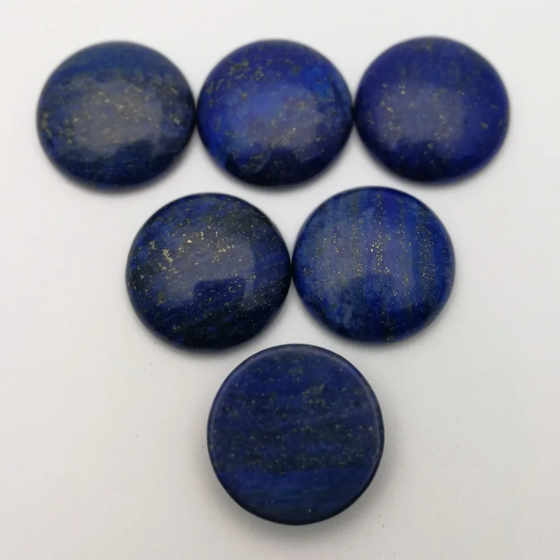 Модный Круглый Кабошон 25 мм с ляпис Лазуритом бусины из натурального камня без