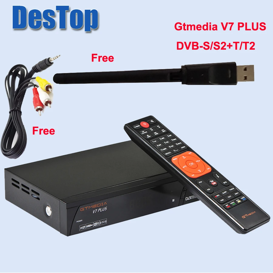 GTMEDIA V7 PLUS 1080P Full HD поддержка H.265 Newam Youtube Wi Fi USB VS FREE SAT COMBO S2 + T/T2|dvb s2|receiver dvbsatellite receiver dvb