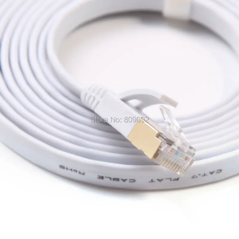 Высокоскоростной сетевой кабель 15 м/20 м/25 м/30 м Ethernet-кабель Cat7 RJ45 м/м тонкий