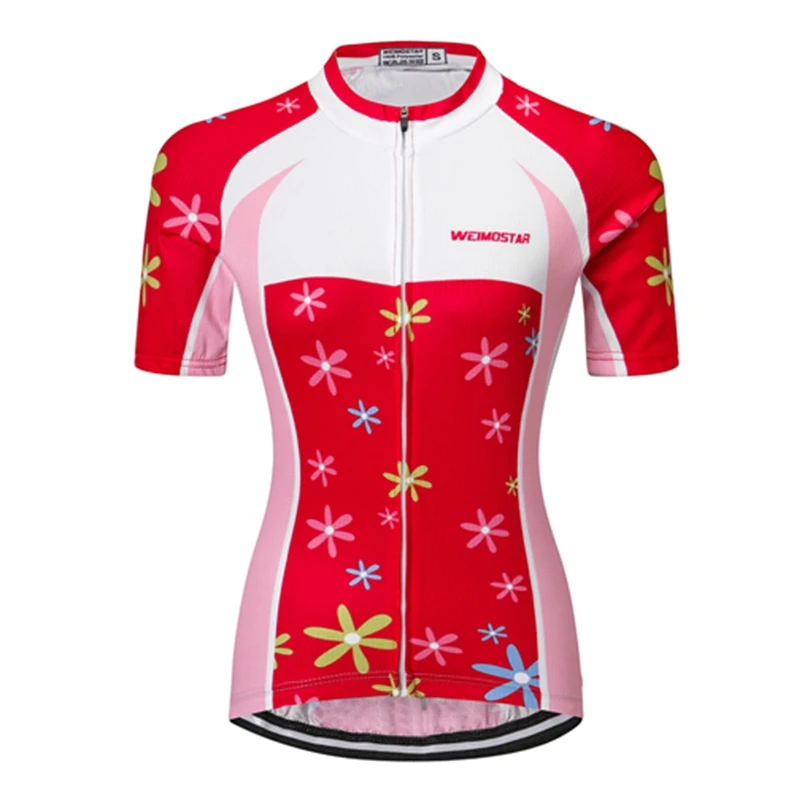 Женская велосипедная майка WEIMOSTAR Pro Team Ropa Ciclismo одежда с коротким рукавом красная и