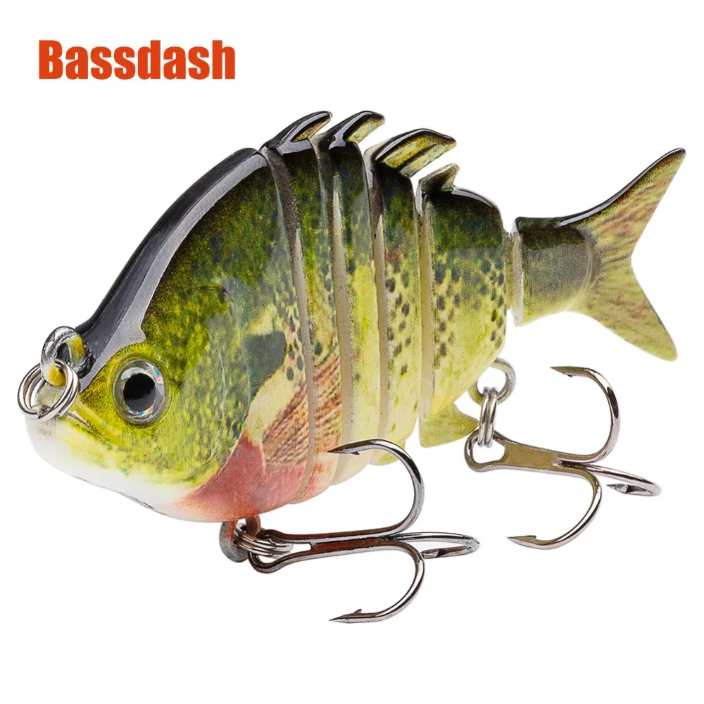 Bassdash сток зазор мульти Соединенные рыболовные приманки SwimPanfish Crankbait Hard Topwater 6 3 см/9