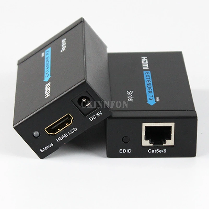 

10 комплектов 1080p 3D HDMI передатчик приемник 60M HDMI удлинитель US EU Plug Cat 5e/6 RJ45 Ethernet конвертер
