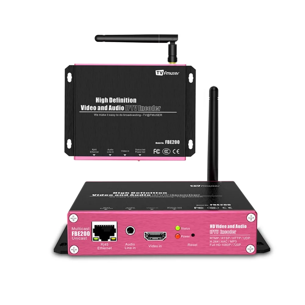 Fmuser HDMI видео кодировщик H.264 H.265 Wifi RTMP прямой трансляции IPTV с HLS HTTP RTSP UDP|Теле- и