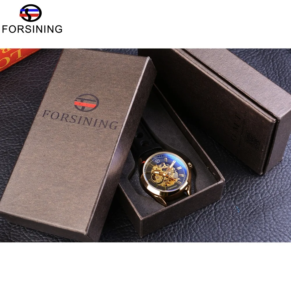 Часы наручные Forsining Мужские автоматические брендовые Роскошные модные