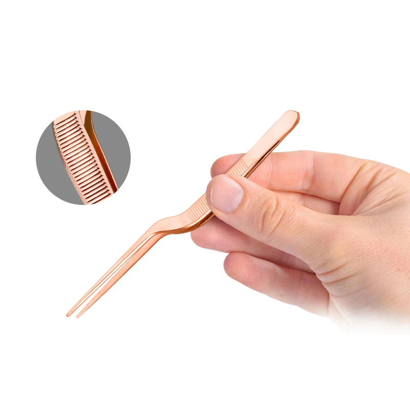 1 шт. Лидер продаж розовое золото нержавеющая сталь медицинский пинцет