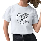 Женская хлопковая футболка с коротким рукавом и круглым вырезом