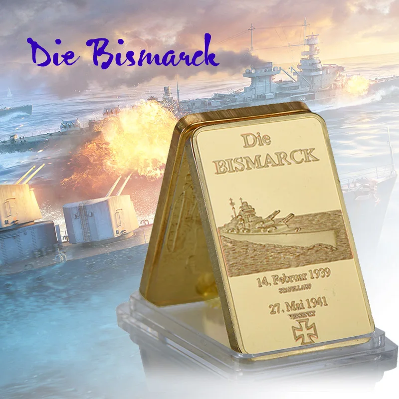 Цена завода Германия военный металлический бар/позолоченные монеты Deutsche морской памятный Золотой бар на заказ для украшения дома