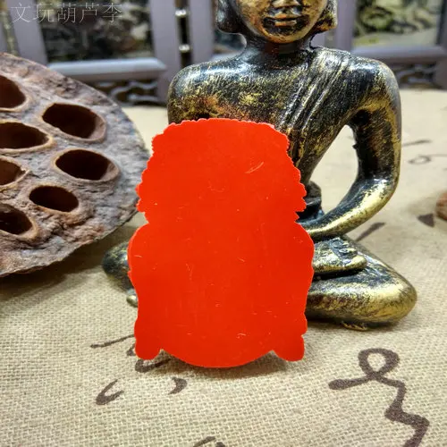 Natural cinnabar pendant necklace red guanyin head male female bead chain to ward off evil | Украшения и аксессуары