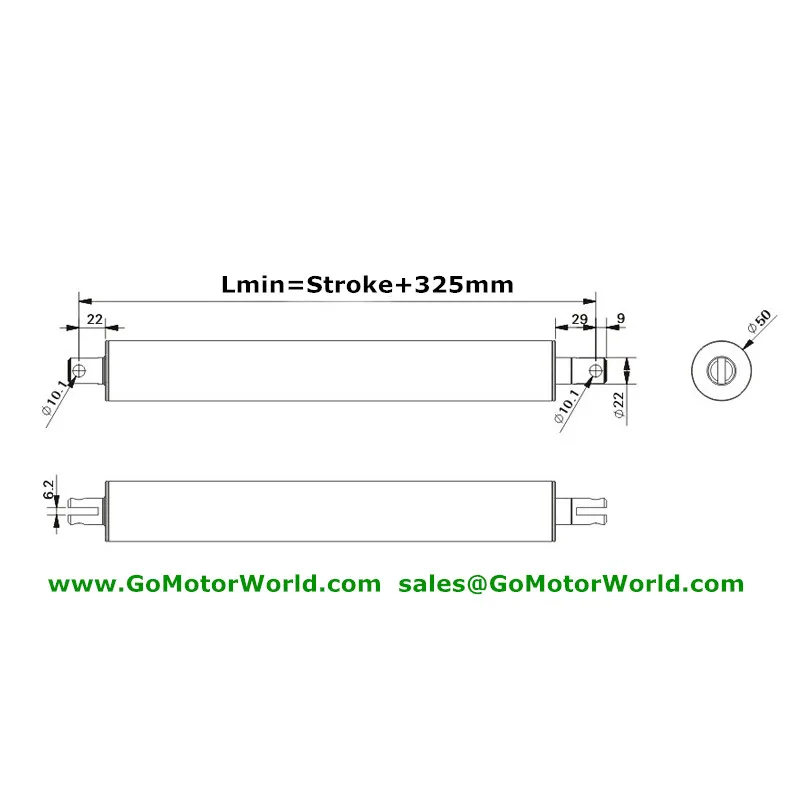 Линейный трубчатый двигатель 24 В постоянного тока 7 мм/секция скорость 200 мм