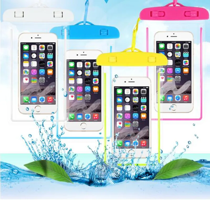 

Universal Glow in dark Waterproof Coque Case For iPhone 8 7 6 6plus For Samsung s6 Case Cover Swim Waterproof Phone Pouch