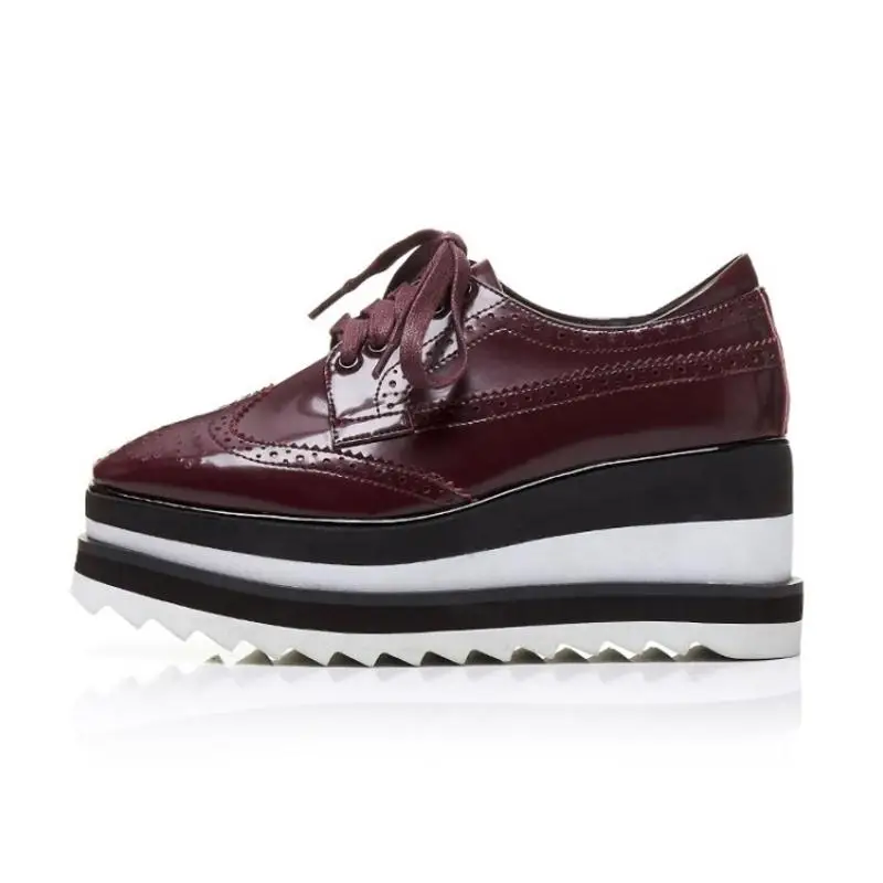 FITWEE/Женская обувь туфли лодочки на высокой платформе из натуральной кожи женская