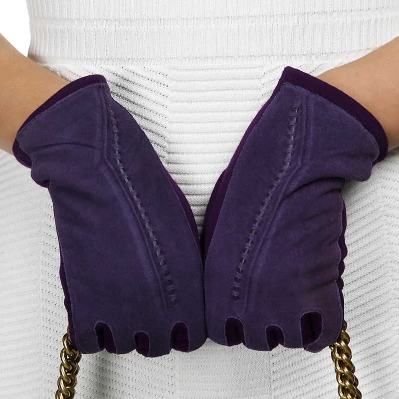 REALBY женские толстые перчатки зимние Luvas de inverno Guantes Mujer Формальные варежки из замши