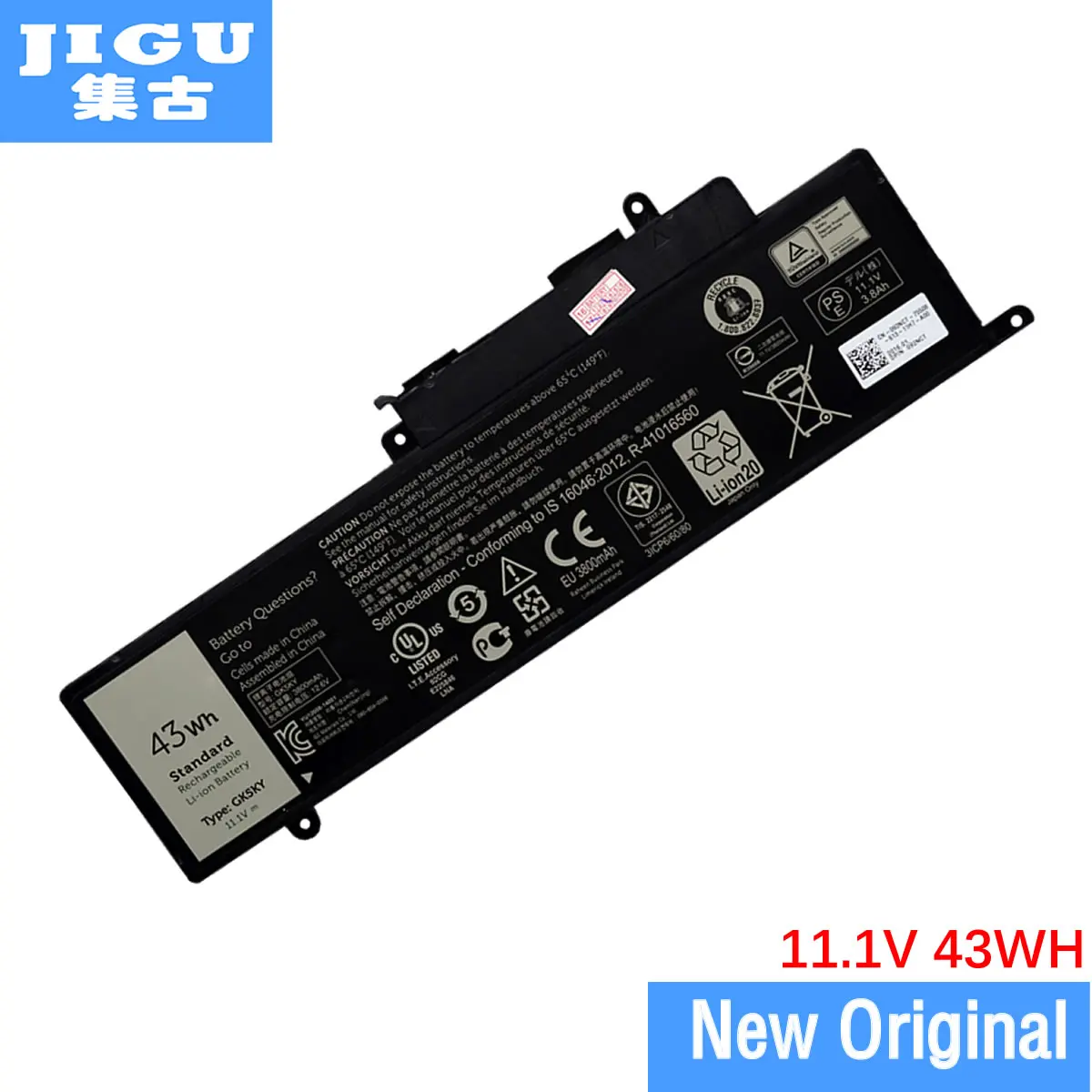 Оригинальный аккумулятор JIGU для ноутбука DELL Inspiron 13 7347 11 3147 15 7558 7348 GK5KY 04K8YH 31NP6/60/80 1 V