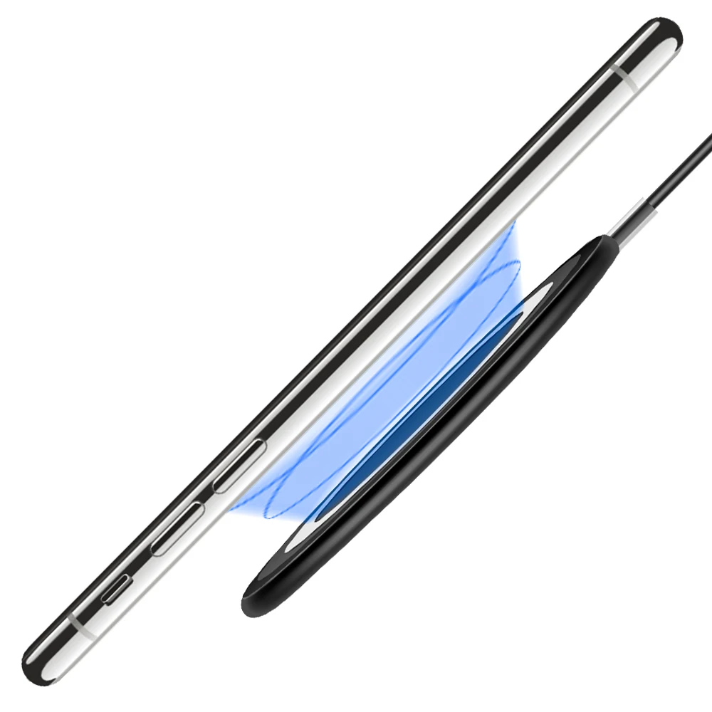 Беспроводное зарядное устройство Ascromy для iPhone XS Max X XR 8 Plus Xiaomi Mi Samsung S9 S8 Note 9 10W
