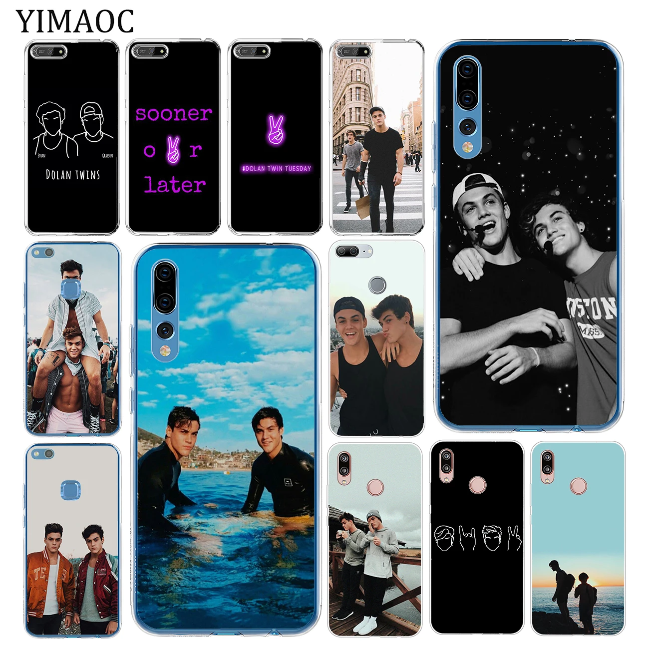 Мягкий силиконовый чехол YIMAOC Dolan Twins для Huawei P30 P20 Pro P10 P9 P8 Lite 2016 2017 P smart Z 2019|Бамперы| |