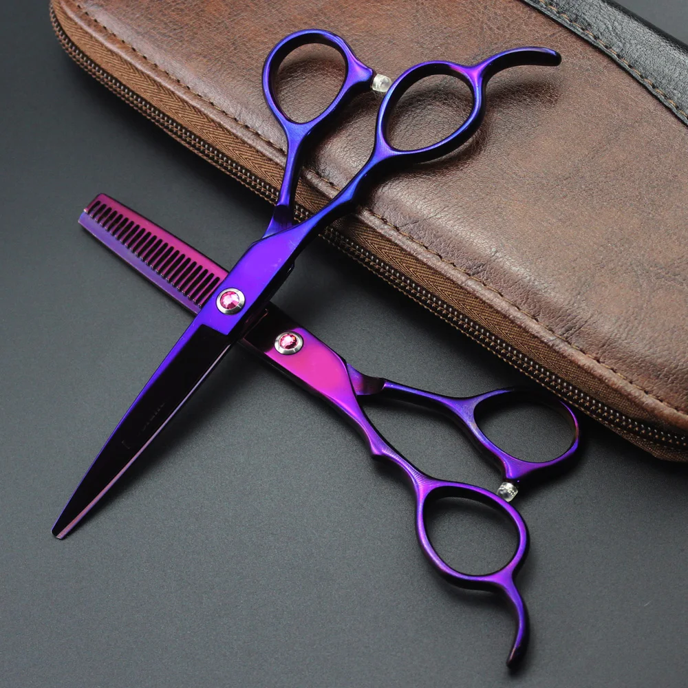 Пользовательские лого имени 6 &quotлевые ручные ножницы для резки Истончение волос