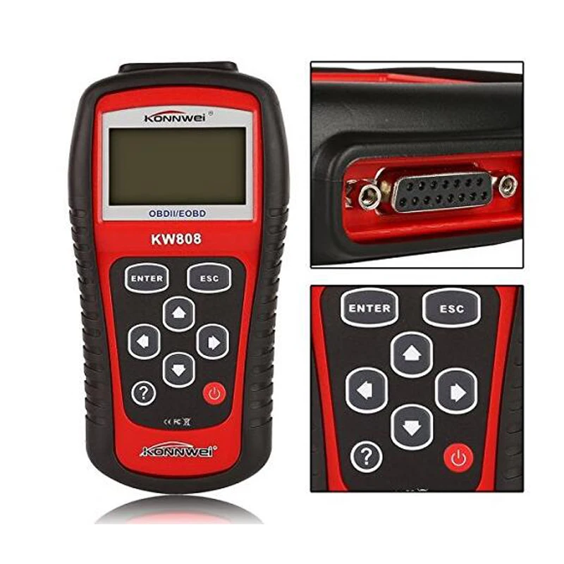 OBD2 OBDII сканер KW808 автомобильный диагностический считыватель кодов инструмент