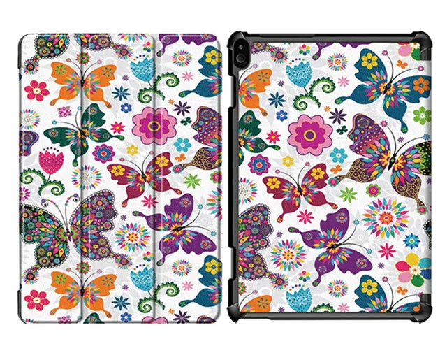 Butterfly Магнитный смарт-чехол для lenovo Tab P10 TB-X705F TB-X705L трехслойный чехол-подставка для lenovo Tab P10 10,1 ''Чехол+ пленка - Цвет: Butterfly
