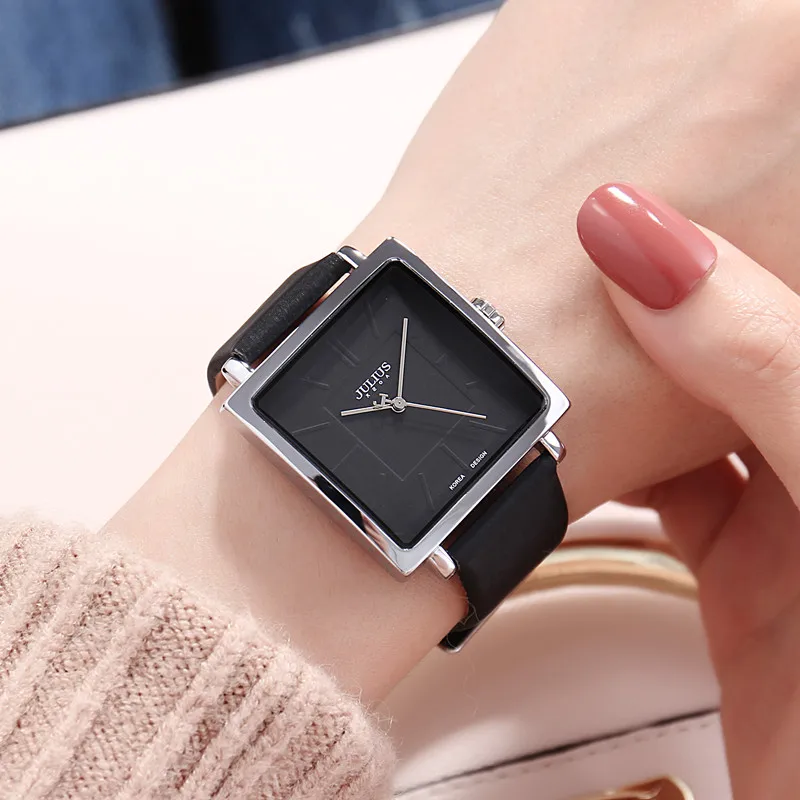 Top Brand Luxury Lady Women's Wrist Watch Elegant Simple Square Fashion Hours Dress Bracelet Nylon Leather Girl Birthday Gift enlarge