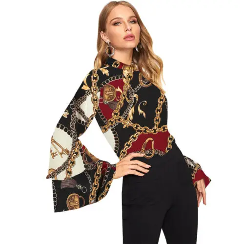 Летняя модная новинка Женская мода формальная с длинным рукавом офисная Дамская