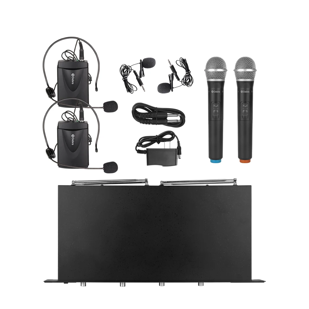 Высокое качество! Дебра аудио D 140 4 канальный DVR с 2 ручной и петличный гарнитуры