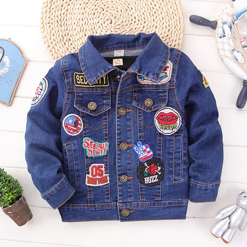 2020 осеннее пальто для маленьких мальчиков детская Весенняя синяя джинсовая