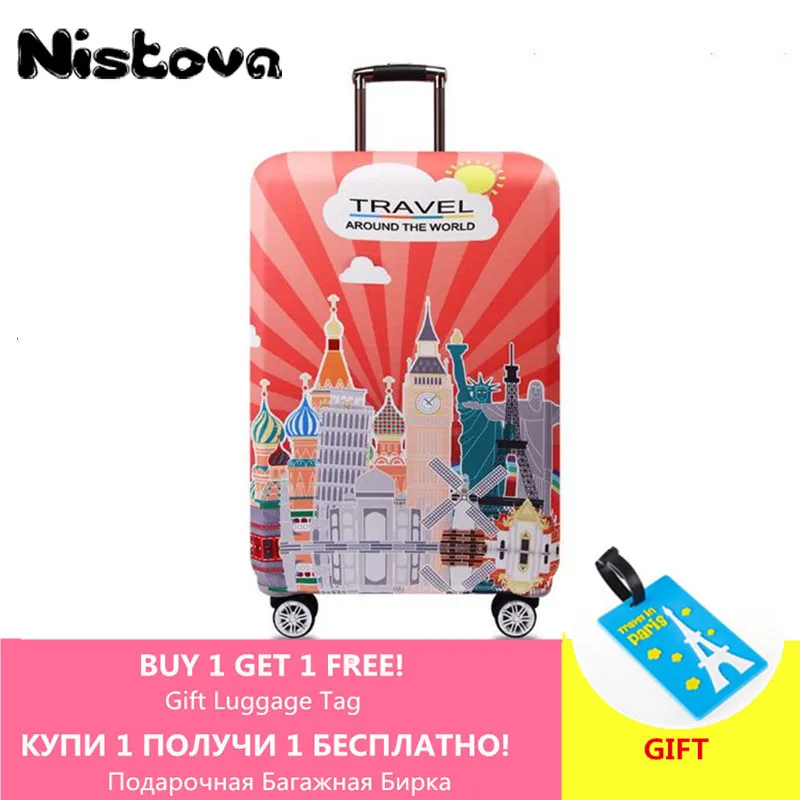 Новинка 2019 эластичный чехол для чемодана утолщенный пылезащитный на колесиках