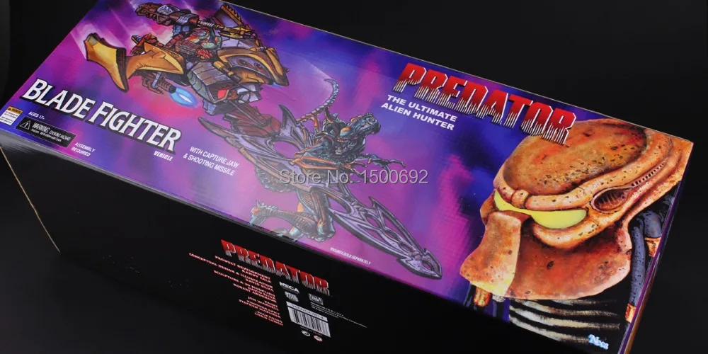 NECA Predator The Ultimate Alien Hunter Blade Fighter с захватом челюсти и стреляющей ракеткой