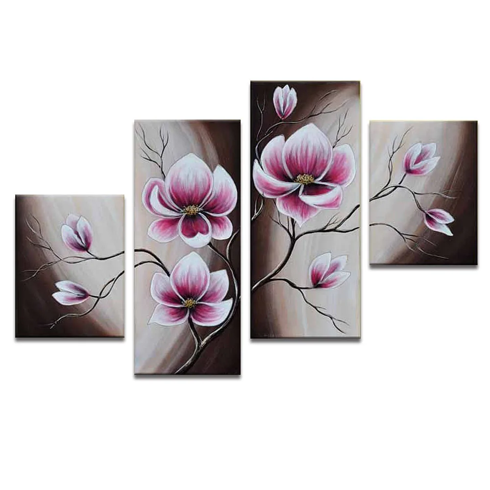 Бесплатная доставка ручная работа картина маслом с рамкой элегантные розовые