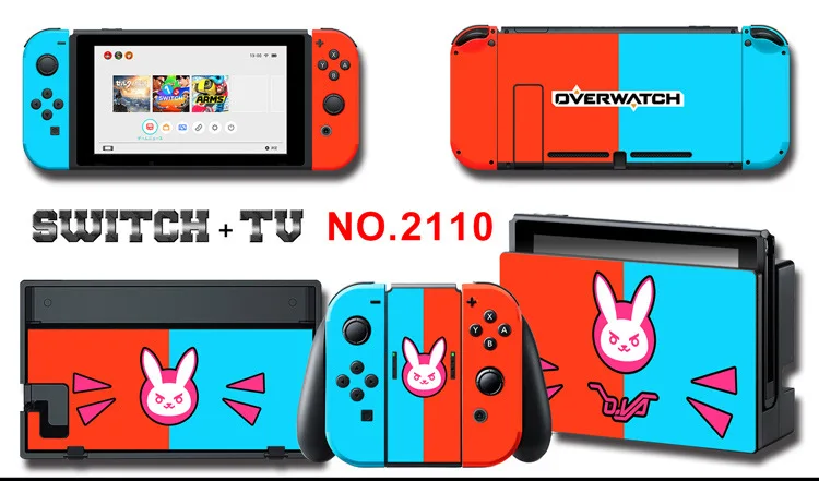Для nintendo Switch Pain sticker консоль Dock Joy Con полное покрытие цветной бумажной кожи Закаленное стекло протектор экрана от 2000-2305