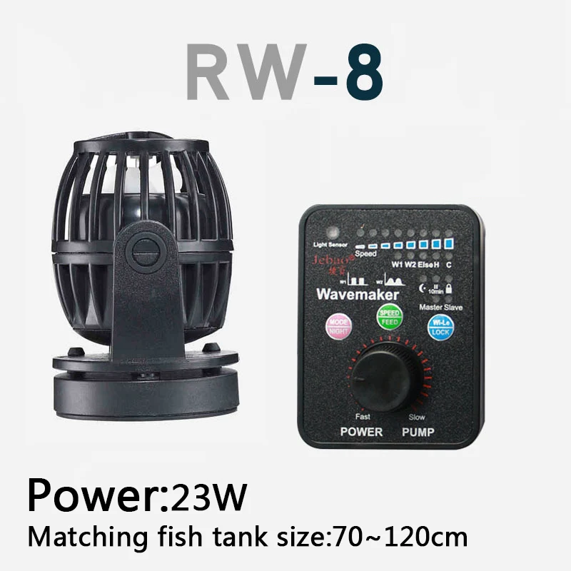 RW-8 Jebao/Jecod 110~ 240V RW-4 RW-8 RW-15 RW-20 Коралл цилиндр насоса. Аквариумная волновая машина аквариумный насос - Цвет: RW-8