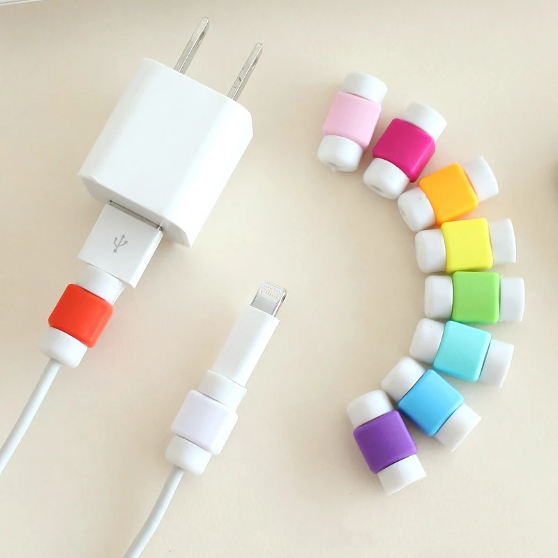 10 шт. протектор кабеля для iPhone USB зарядный кабель передачи данных шнура защитный