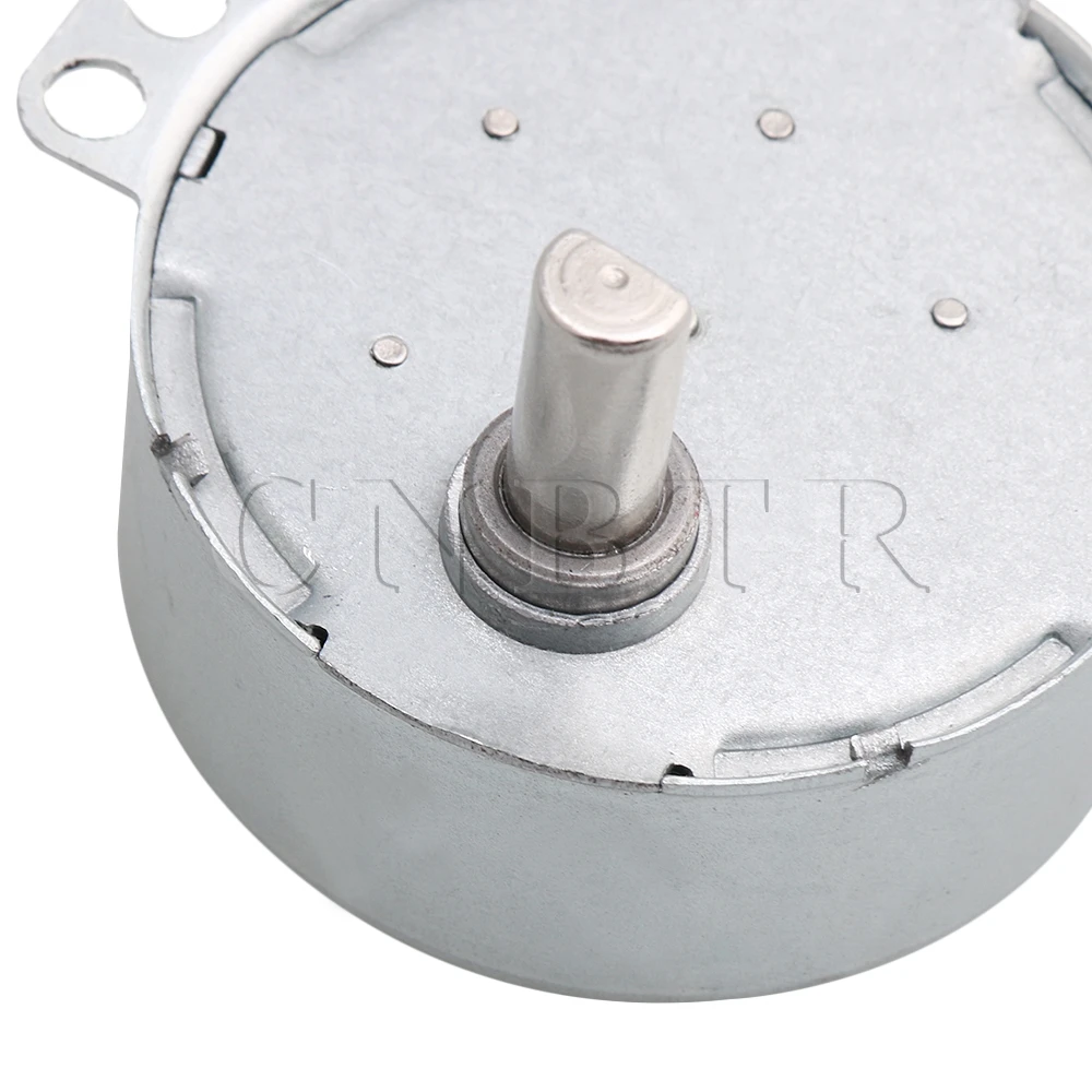 

CNBTR 4.9x4cm Silver CCW/CW Direction Synchronous Synchron Motor AC 220V 4W 4-5RPM 6KGF.CM Torque for Heater Machine