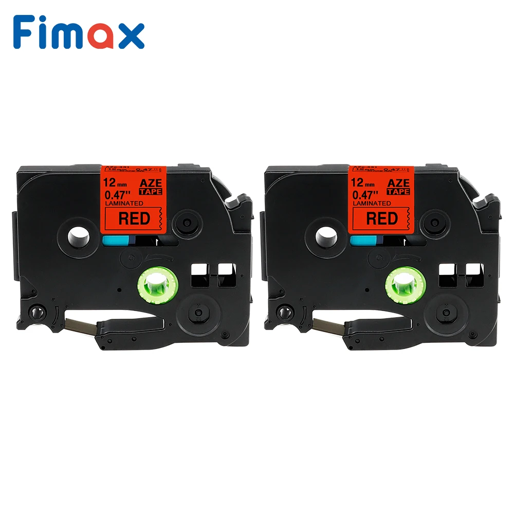 Fimax 2 упаковки TZe431 Совместимость для Brother P touch этикетка лента TZe 431 TZ 12 мм * 8 м черный