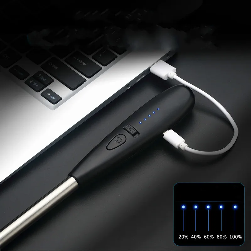 2019 Новая зажигалка для барбекю металлическая кухонная USB зажигалки