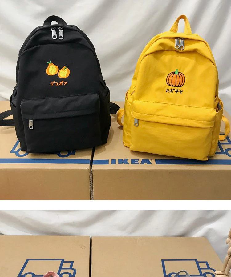 Модный рюкзак с фруктовым узором, Женский нейлоновый рюкзак Mochilas, женская школьная сумка для девочек-подростков, рюкзак на плечо, рюкзак