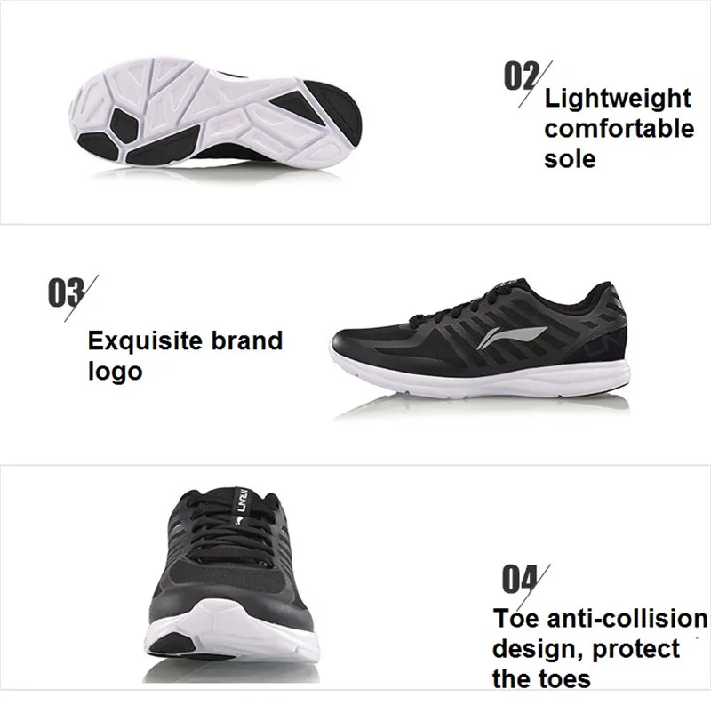 Li Ning оригинальные новые легкие дышащие кроссовки для бега, мужские амортизирующие кроссовки, мужская спортивная обувь ARBM003