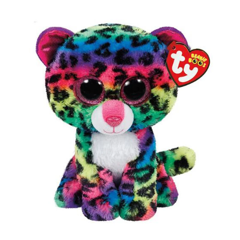 Ty плюшевые Животные красочные игрушечный Леопард 15 см|ty beanie boos|stuffed & plush animalsbeanie boo