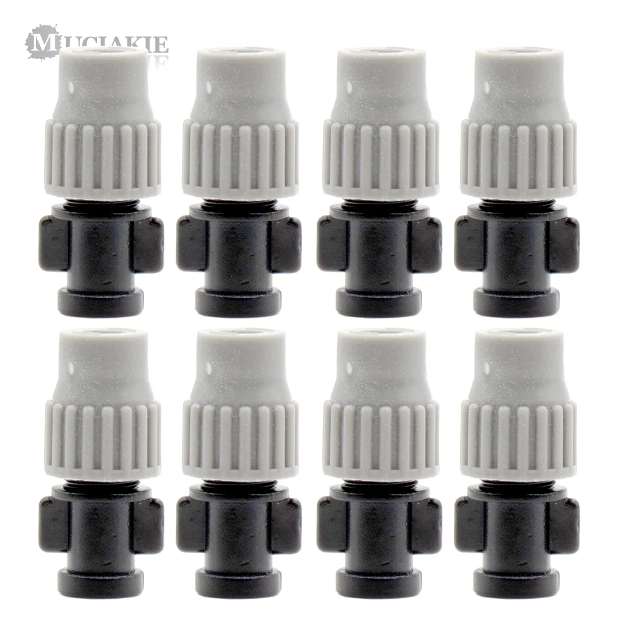

MUCIAKIE 5PCS Gray Adjustable Garden Misting Nozzle for Connect 6mm Connecter Micro Drip Sprinkler for Fruit Tree Cooling Parts