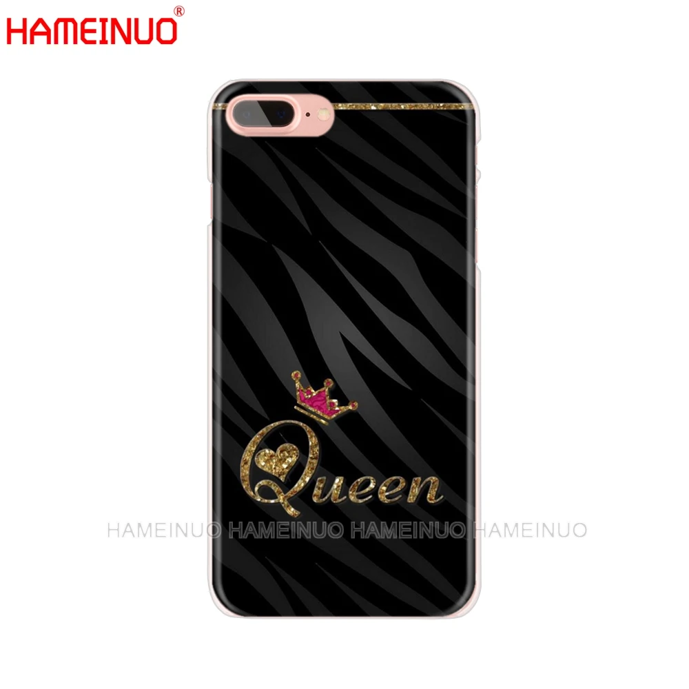 HAMEINUO король и королева Корона чехол для мобильного телефона iphone X 8 7 6 4 4s 5 5s SE 5c 6s