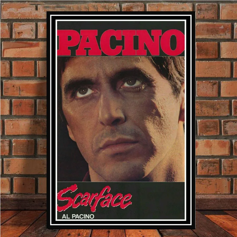 0004 AL PACINO SCARFACE Гангстерский фильм художественный постер Картина Настенная картина для домашнего декора плакаты и принты - Цвет: 0004