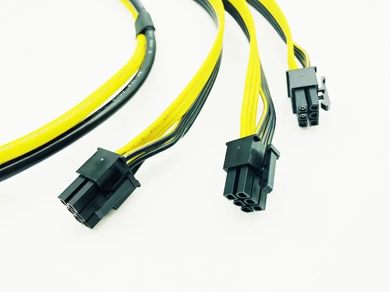 Кабель адаптер 90 см от 1 до 3 6Pin кабель питания 6pin GPU провод для видеокарты 12AWG + 18AWG