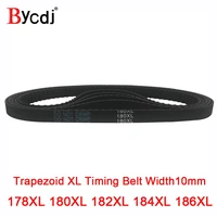 xl timing belt 178xl180xl182xl184xl186xl rubber timing pulley belt 10mmwidth closed looptoothed transmisson belt pitch5 08mm