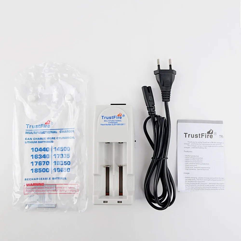 TrustFire TR-001 интеллектуальное литий-ионное зарядное устройство для 3,2 V/3,7 V 18650 зарядное устройство с RoHs US/UK/AU/EU штепсельной вилкой